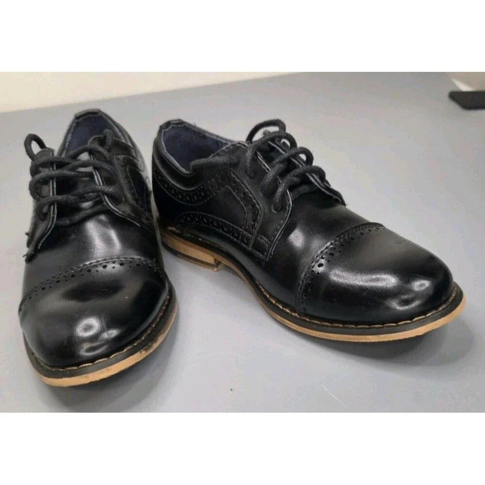 Bruno Marc Little Boy's Prince-K1 Classic Oxfords Dress Shoes 11 Black